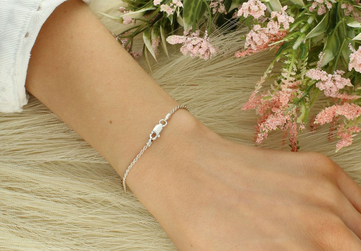 Bransoletka srebrna Kordel próba 925, DIA-BRA-ROPE12-035-925 1,5mm.jpg